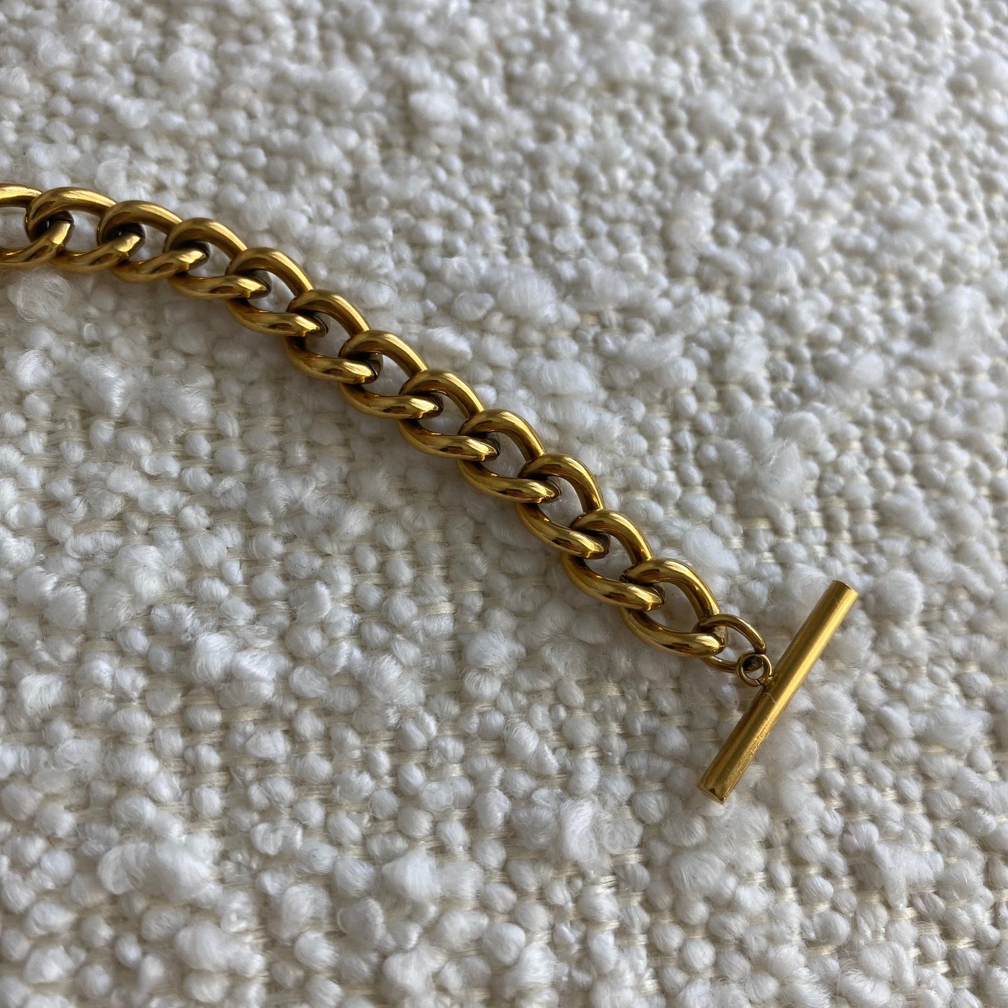 PAPERCLIP 2 LINK GOLD BRACELET